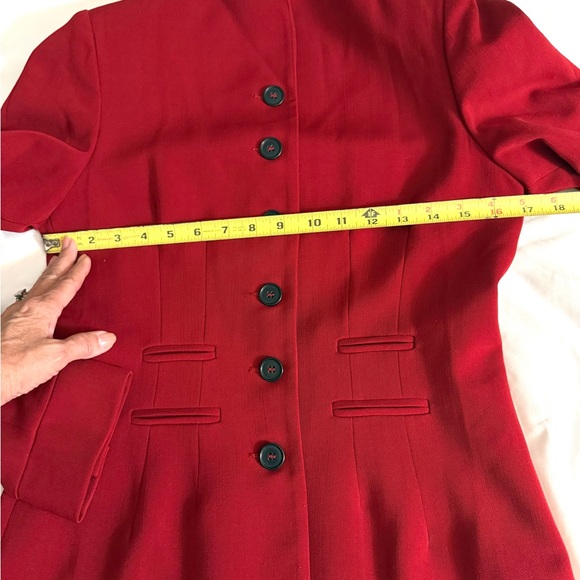 Classic vintage dressage style figure flattery Cranberry red jacket - Picture 7 of 12